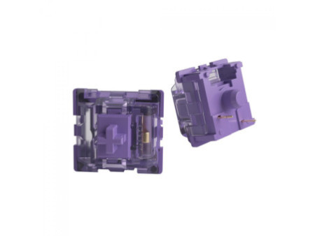Switch Para Teclado Mecânico Akko, Tactile, Kit Com 45 Unidades, Lavender Purple (Lubed)