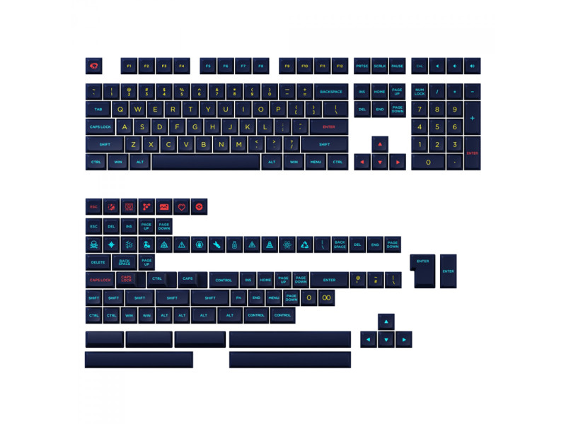 Keycaps Akko Starry Night, OSA, PBT, 185 Teclas