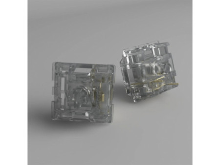 Switch Para Teclado Mecânico Akko CS Crystal Silver, Linear, Kit Com 45 Unidades, Silver