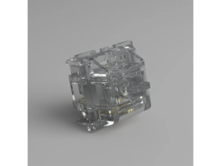 Switch Para Teclado Mecânico Akko CS Crystal Silver, Linear, Kit Com 45 Unidades, Silver