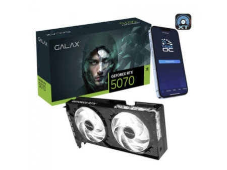 Placa de Vídeo Galax NVIDIA GeForce RTX 5070 1-Click OC, 12GB, GDDR7, DLSS, Ray Tracing, 57NON7MDBROC
