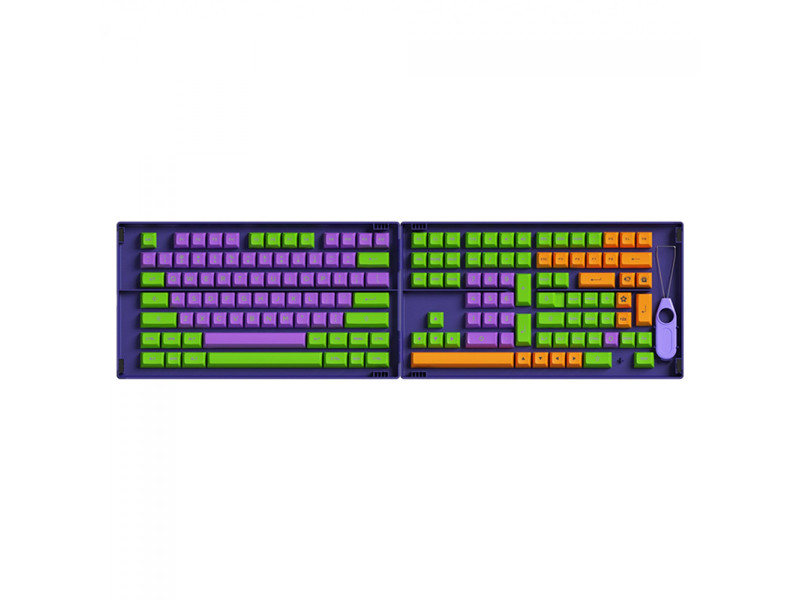 Keycaps Akko Eva-01 Themed, ASA, PBT, ANSI, 158 Teclas Keycaps Akko Eva-01 Themed, ASA, PBT, ANSI, 158 Teclas