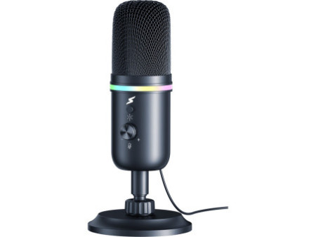 Microfone Gamer SuperFrame Voice, RGB, USB, Black, MSF-VOICE-RGB