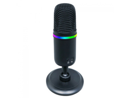 Microfone Gamer SuperFrame Voice, RGB, USB, Black, MSF-VOICE-RGB