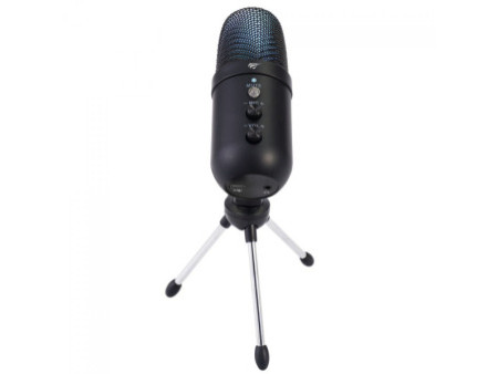 Microfone Gamer Havit GK51, RGB, USB/3.5mm, Cardióide, Preto