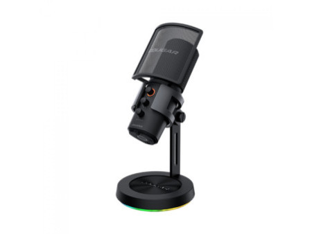 Microfone Gamer Cougar Screamer-X, RGB, USB, Preto