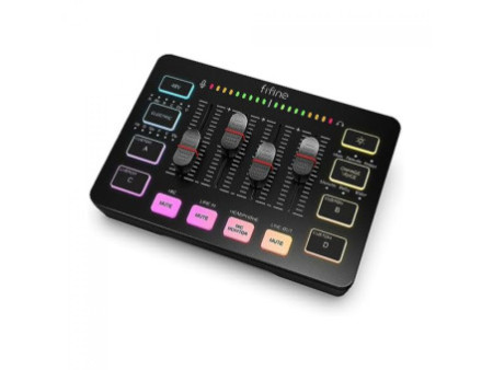 Kit Fifine Ampligame KS5 Streamer/Gamer, RGB, Com Microfone e Mixer de Áudio, XLR/USB, Preto