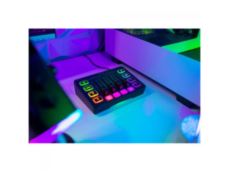 Kit Fifine Ampligame KS5 Streamer/Gamer, RGB, Com Microfone e Mixer de Áudio, XLR/USB, Preto