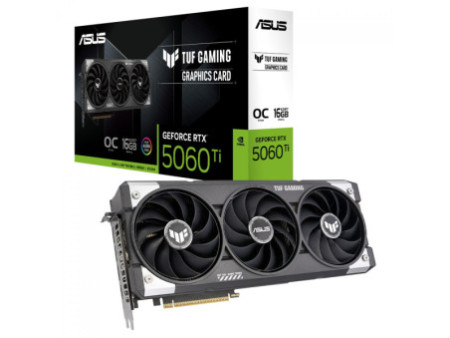 Placa de Vídeo Asus TUF Gaming NVIDIA GeForce RTX 5060 Ti OC, 16GB, GDDR7, DLSS, Ray Tracing, TUF-RTX5060TI-O16G-GAMING