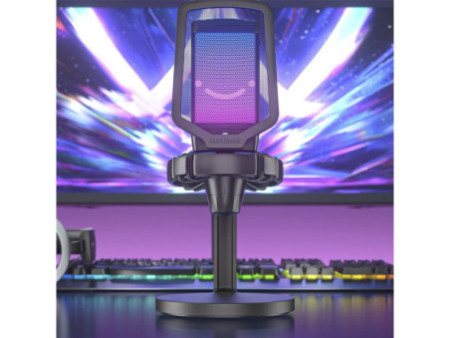 Microfone Gamer Fifine Ampligame Q6, RGB, USB, Black