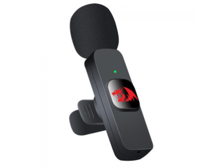Microfone de Lapela Redragon Athan, Wireless, USB Tipo-C, Preto, GM93