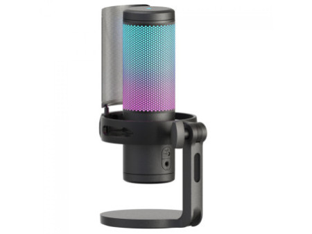 Microfone Gamer Redragon Fenris, RGB, Condensador, Com Shock Mount, Preto, GM301