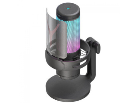 Microfone Gamer Redragon Fenris, RGB, Condensador, Com Shock Mount, Preto, GM301