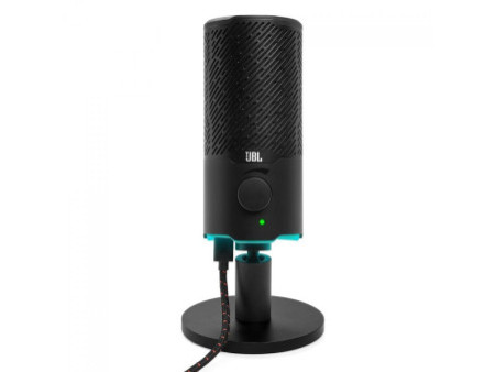 Microfone JBL Quantum Stream, RGB, Otimizado pra PC/MAC/PS5/PS4/Nintendo Switch, Metálico, JBLQSTREAMBLK