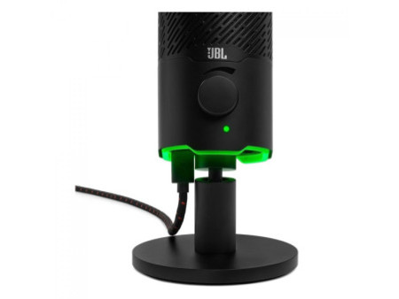 Microfone JBL Quantum Stream, RGB, Otimizado pra PC/MAC/PS5/PS4/Nintendo Switch, Metálico, JBLQSTREAMBLK
