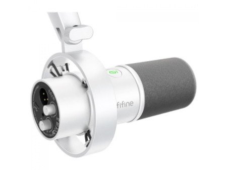 Microfone Dinâmico Fifine K688W White, USB/XLR, Branco
