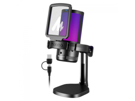 Microfone Gamer Maono DGM20, RGB, USB, Preto