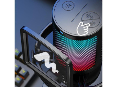 Microfone Gamer Maono DGM20, RGB, USB, Preto