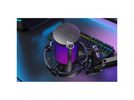 Microfone Gamer Maono DGM20S, RGB, USB, Black, Com Braço Articulado