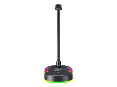 Microfone Gamer Havit GK58B, RGB, USB, Preto