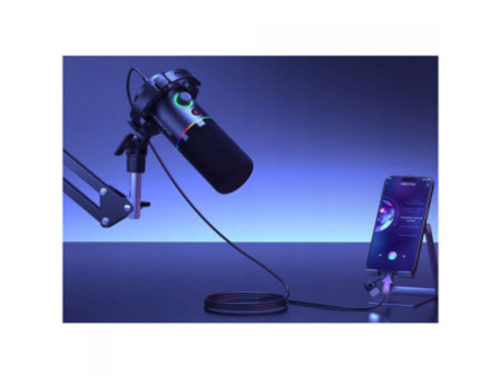 Microfone Gamer Maono PD200XS, RGB, USB/XLR, Black, Com Braço Articulado