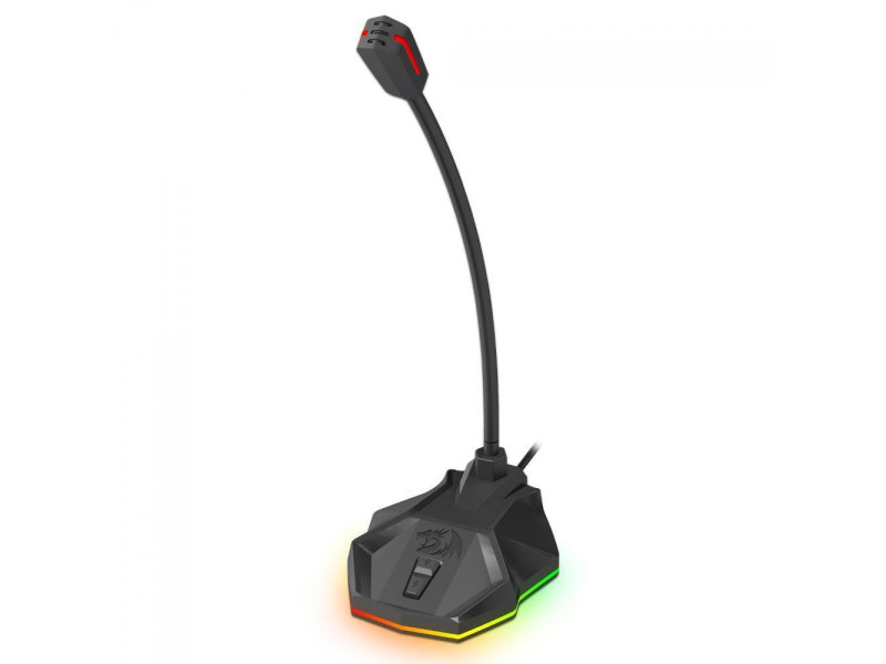 Microfone Strix Redragon, RGB, USB, Preto, GM-99