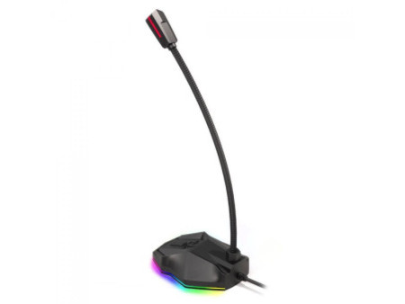 Microfone Strix Redragon, RGB, USB, Preto, GM-99