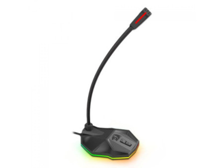 Microfone Strix Redragon, RGB, USB, Preto, GM-99