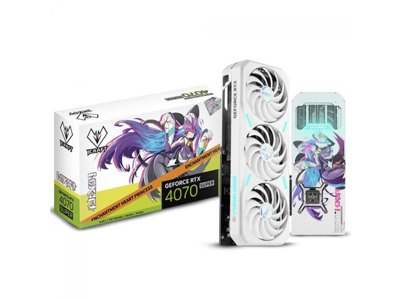 Placa de Vídeo Maxsun NVIDIA GeForce RTX 4070 Super iCraft OC, 12GB, GDDR6X, DLSS, Ray Tracing, White