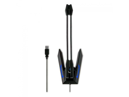 Microfone Gamer Multilaser Warrior Olier PH255, Led, Base Aderente, Black
