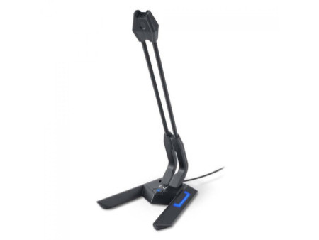 Microfone Gamer Multilaser Warrior Olier PH255, Led, Base Aderente, Black