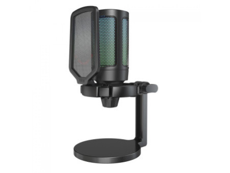 Microfone Gamer Fifine Ampligame A6NEO, RGB, USB, Black