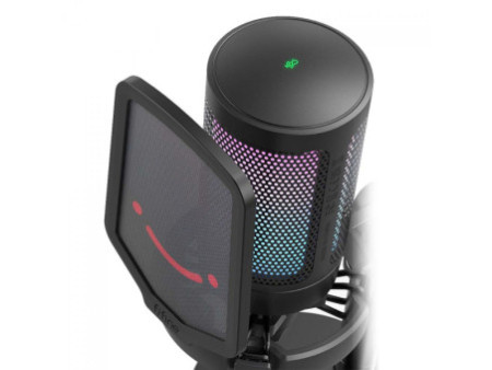 Microfone Gamer Fifine Ampligame A6NEO, RGB, USB, Black