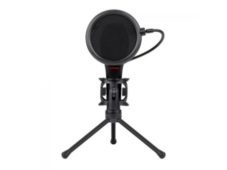 Microfone Gamer Redragon Quasar 2 C/ Tripé, USB, Black, GM200-1
