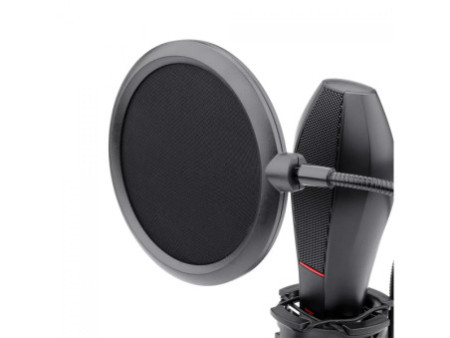 Microfone Gamer Redragon Quasar 2 C/ Tripé, USB, Black, GM200-1