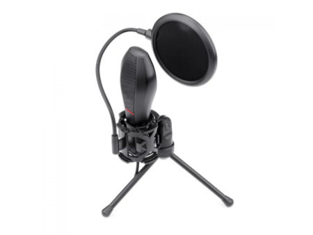 Microfone Gamer Redragon Quasar 2 C/ Tripé, USB, Black, GM200-1