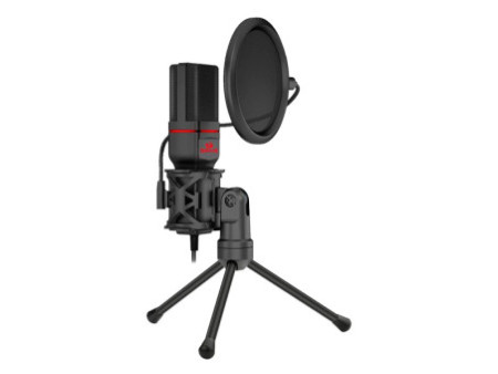 Microfone Gamer Streamer Redragon Seyfert C/ Tripé, 3.5MM, Black, GM100