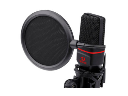 Microfone Gamer Streamer Redragon Seyfert C/ Tripé, 3.5MM, Black, GM100