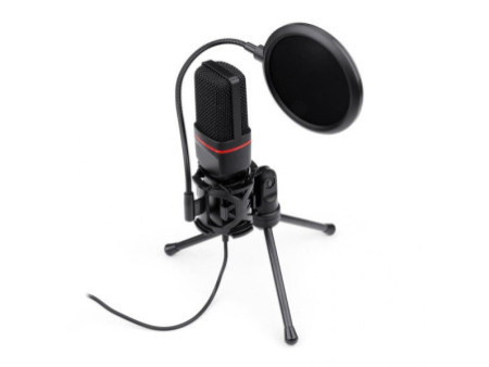 Microfone Gamer Streamer Redragon Seyfert C/ Tripé, 3.5MM, Black, GM100