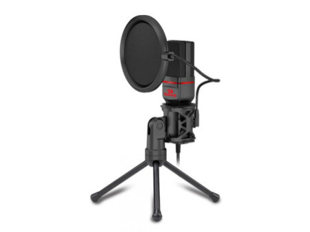 Microfone Gamer Streamer Redragon Seyfert C/ Tripé, 3.5MM, Black, GM100