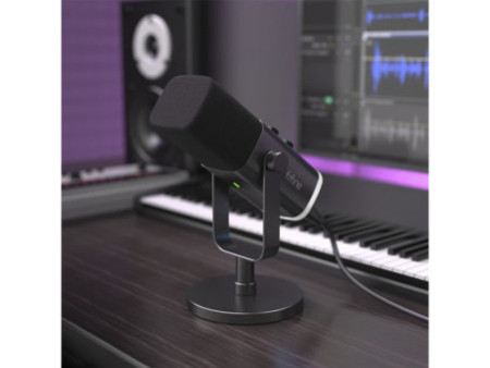 Microfone Gamer Fifine AmpliGame AM8, USB, RGB, Black