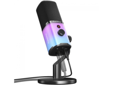 Microfone Gamer Maono PD100X, RGB, USB/XLR, Preto