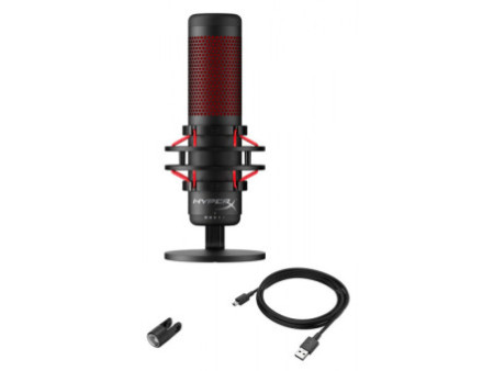 Microfone HyperX QuadCast, USB, PC/PS4/MAC, HX-MICQC-BK