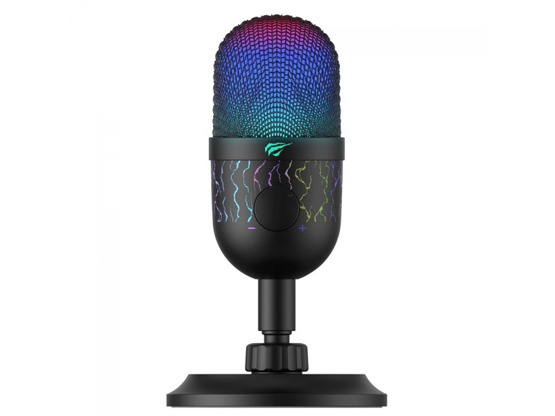 Microfone Gamer Havit GK52, RGB, USB, Preto Microfone Gamer Havit GK52, RGB, USB, Preto