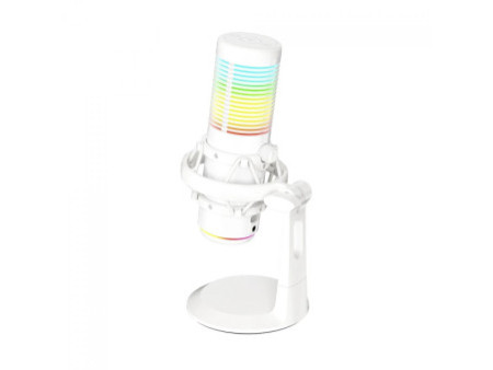 Microfone Marvo MIC-07, RGB, Cabo Removível, Branco, MIC-07 WH