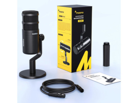 Microfone Dinâmico XLR Maono PD100, Ajustável, Preto, PD100