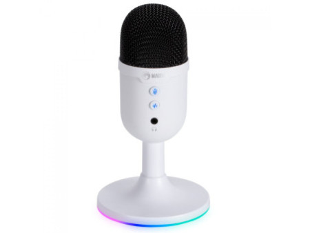 Microfone Marvo, RGB, USB, White, MIC-06 WH