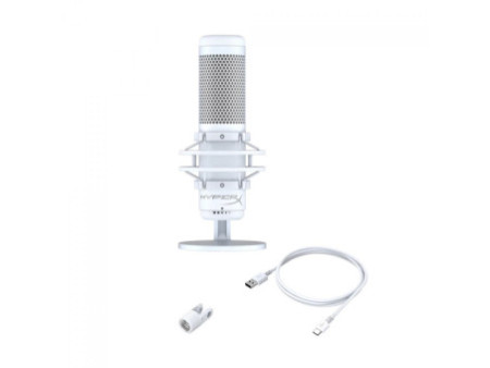 Microfone HyperX QuadCast S, USB, LED RGB, White, 519P0AA