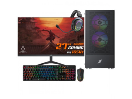 Setup Gamer T-GAMER Odisseia AMD Ryzen 5 5600, RTX 3060, 16GB, SSD 1TB , Monitor 27' 165Hz, Mouse, Teclado, Headset