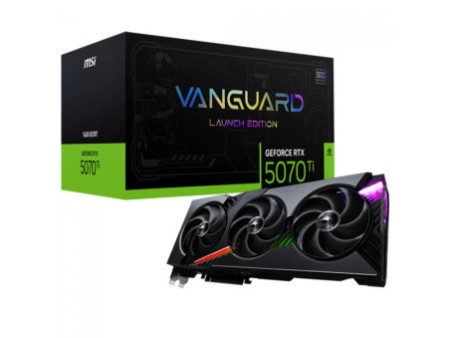Placa de Vídeo MSI NVIDIA GeForce RTX 5070 TI Vanguard SOC Launch Edition, 16GB, GDDR7, DLSS, Ray Tracing, G507T-16VGSL